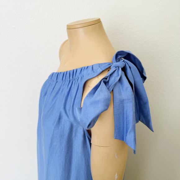 [A New Day] Blue One Shoulder Ruffle Hem Maxi Dress Pockets NWT Size Small S - Picture 5 of 12